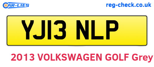YJ13NLP are the vehicle registration plates.