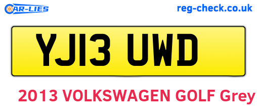 YJ13UWD are the vehicle registration plates.