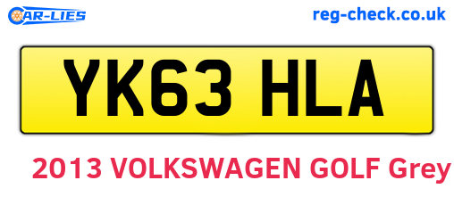 YK63HLA are the vehicle registration plates.