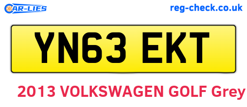 YN63EKT are the vehicle registration plates.