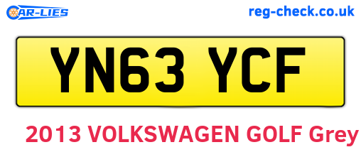 YN63YCF are the vehicle registration plates.