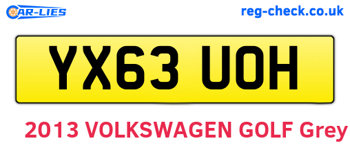 YX63UOH are the vehicle registration plates.