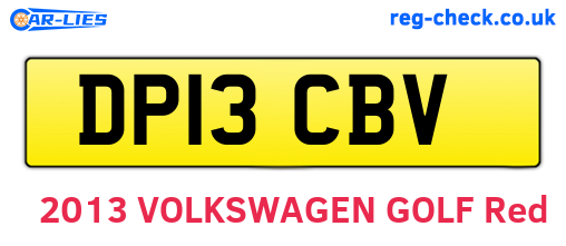 DP13CBV are the vehicle registration plates.