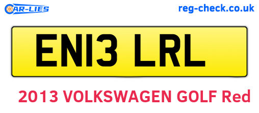 EN13LRL are the vehicle registration plates.