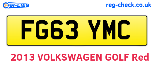 FG63YMC are the vehicle registration plates.