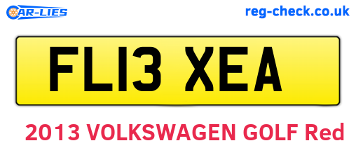 FL13XEA are the vehicle registration plates.