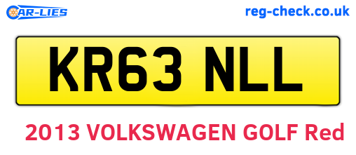 KR63NLL are the vehicle registration plates.