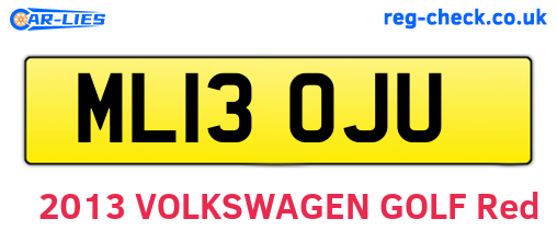 ML13OJU are the vehicle registration plates.