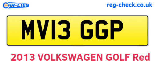 MV13GGP are the vehicle registration plates.