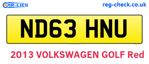 ND63HNU are the vehicle registration plates.