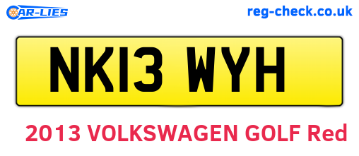 NK13WYH are the vehicle registration plates.