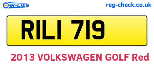 RIL1719 are the vehicle registration plates.