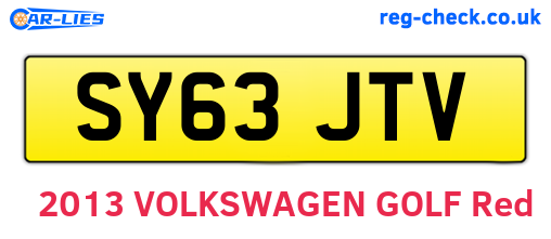 SY63JTV are the vehicle registration plates.