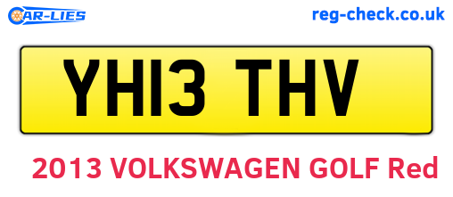 YH13THV are the vehicle registration plates.