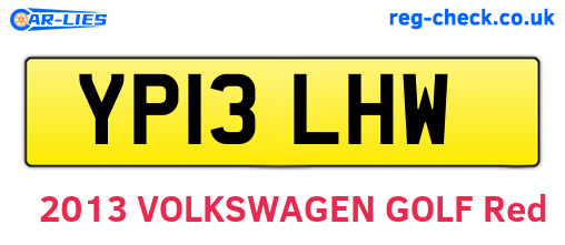 YP13LHW are the vehicle registration plates.