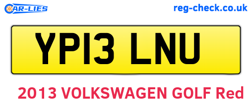 YP13LNU are the vehicle registration plates.