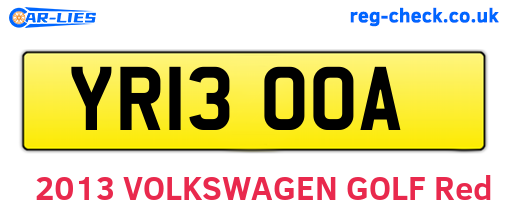 YR13OOA are the vehicle registration plates.