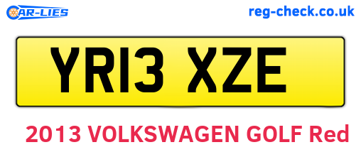 YR13XZE are the vehicle registration plates.