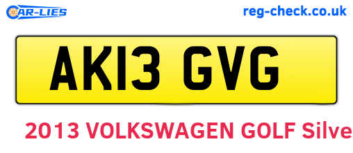 AK13GVG are the vehicle registration plates.
