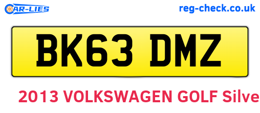 BK63DMZ are the vehicle registration plates.