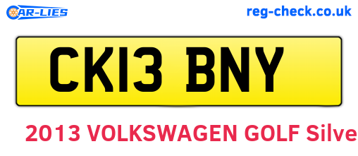CK13BNY are the vehicle registration plates.