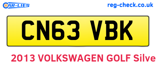 CN63VBK are the vehicle registration plates.