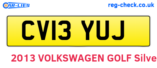 CV13YUJ are the vehicle registration plates.