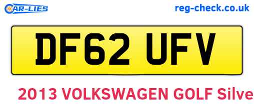 DF62UFV are the vehicle registration plates.