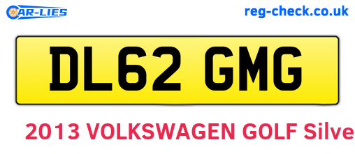 DL62GMG are the vehicle registration plates.