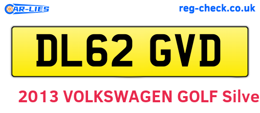 DL62GVD are the vehicle registration plates.