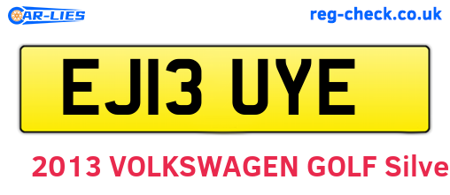EJ13UYE are the vehicle registration plates.