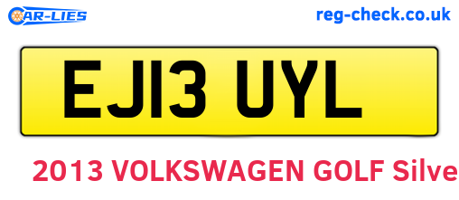 EJ13UYL are the vehicle registration plates.