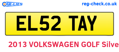 EL52TAY are the vehicle registration plates.