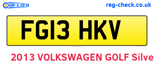 FG13HKV are the vehicle registration plates.