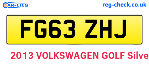 FG63ZHJ are the vehicle registration plates.