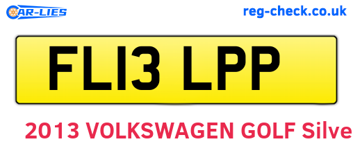 FL13LPP are the vehicle registration plates.