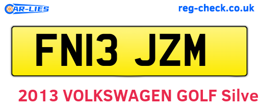 FN13JZM are the vehicle registration plates.