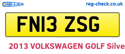 FN13ZSG are the vehicle registration plates.