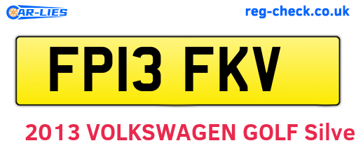 FP13FKV are the vehicle registration plates.