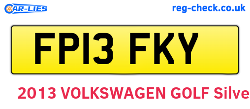 FP13FKY are the vehicle registration plates.