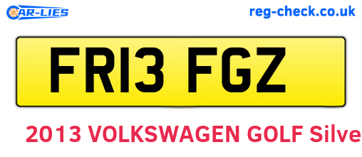 FR13FGZ are the vehicle registration plates.