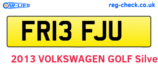 FR13FJU are the vehicle registration plates.
