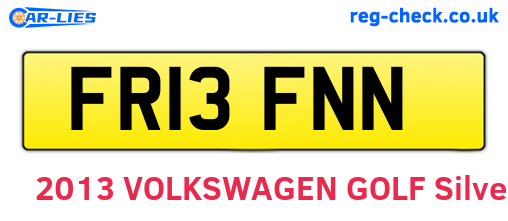 FR13FNN are the vehicle registration plates.