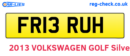 FR13RUH are the vehicle registration plates.