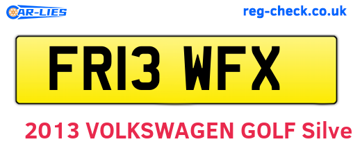 FR13WFX are the vehicle registration plates.