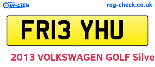 FR13YHU are the vehicle registration plates.