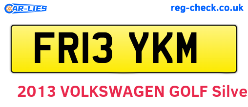 FR13YKM are the vehicle registration plates.