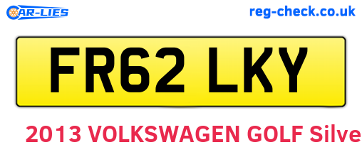 FR62LKY are the vehicle registration plates.