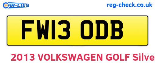 FW13ODB are the vehicle registration plates.