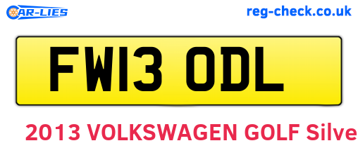 FW13ODL are the vehicle registration plates.
